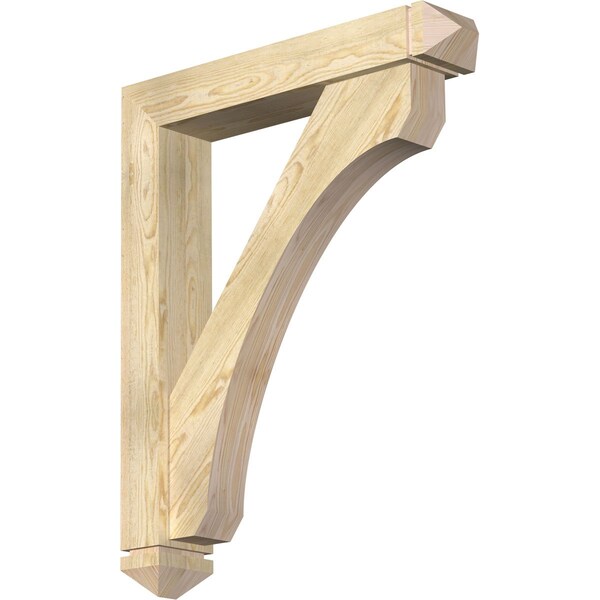 Ekena Millwork Legacy Arts and Crafts Rough Sawn Bracket w/ Offset Brace, Douglas Fir, 6"W x 32"D x 40"H BKT0604X32X40LEC03RDF - main